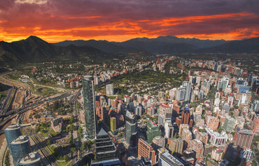 Panoramic view of Santiago de Chile