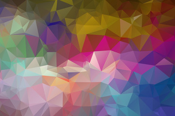 Multicolor background of triangles Bright colors, festive abstract background