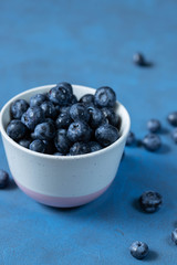 blueberries on blue / high key