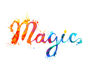 Magic. Vector splash paint letters