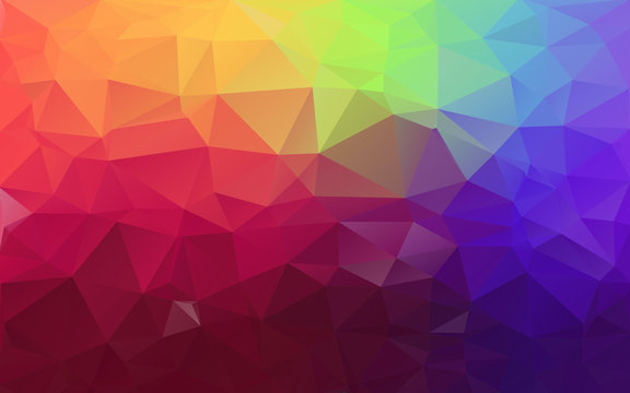 Multicolor background of triangles. Bright colors, festive abstract background.