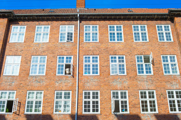 Fototapeta na wymiar typical apartment building Copenhagen Denmark