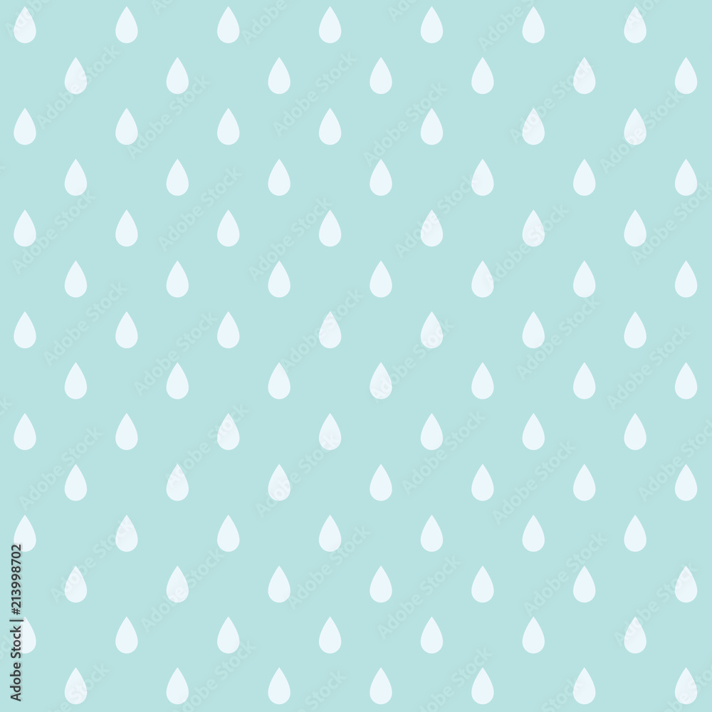 Poster Vector seamless pattern with drops. Cute simple background