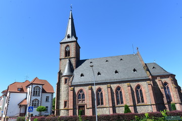 Obraz premium Evangelische Pfarrkirche in Dieburg - Hessen 