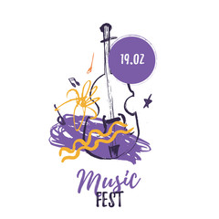 Grunge freehand Jazz Music poster. Hand drawn illustration with brush strokes for festival.