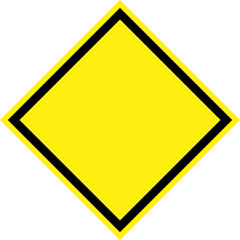 Yellow hazard sign