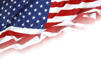 Fototapeta premium America flag on white