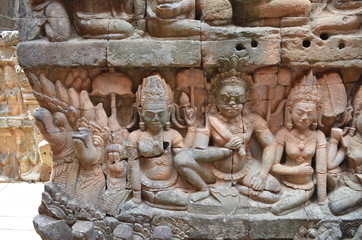 cambodia sculpture ancient hindu temple angkor ruins