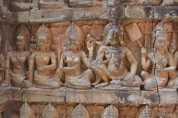 cambodia sculpture ancient hindu temple angkor ruins