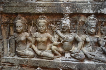cambodia sculpture ancient hindu temple angkor ruins
