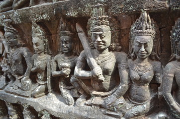 cambodia sculpture ancient hindu temple angkor ruins