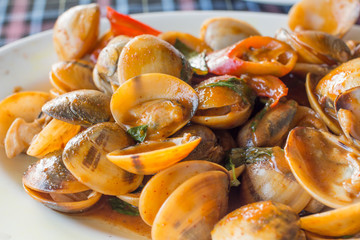 Stir-Fried cramb with Curry Thaifood phuket