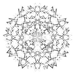 Colored Mandala. Vintage decorative elements. Hand drawn background. vector illustration.