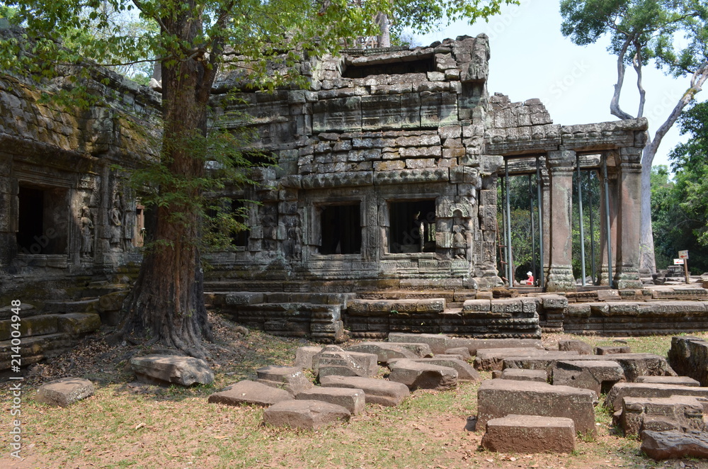 Wall mural cambodia ancient hindu temple angkor ruins stone asia