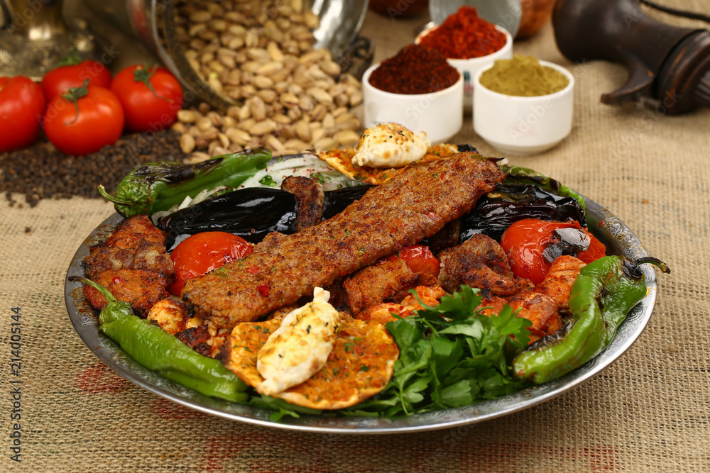 Wall mural turkish adana kebab