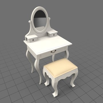 Vanity table with mirror