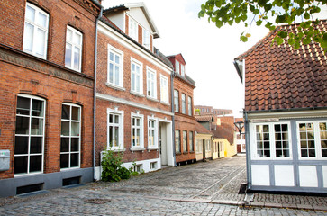 Fototapeta na wymiar Old town of Odense, Denmark