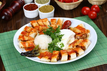 Turkish Food Beyti Kebap