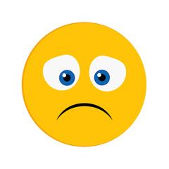 Fototapeta premium Sad emoticon