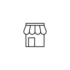 line store front icon on white background