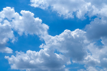 Fototapeta premium Beautiful blue sky with cloudy. Color sky is clear with white clouds on natural background.
