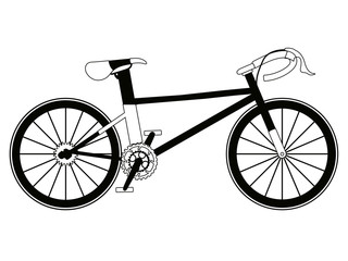 Racing bicycle silhouette