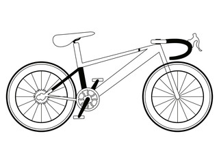 Fototapeta na wymiar Racing bicycle silhouette