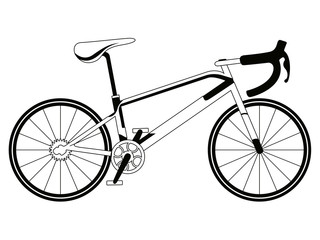 Racing bicycle silhouette