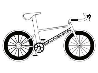 Racing bicycle silhouette