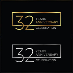 32nd years anniversary celebration background