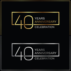 40th years anniversary celebration background