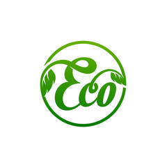 eco logo template vector Illustration