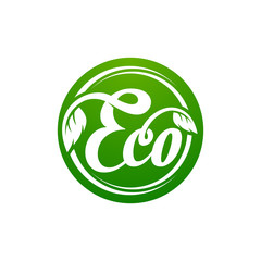 eco logo template vector Illustration