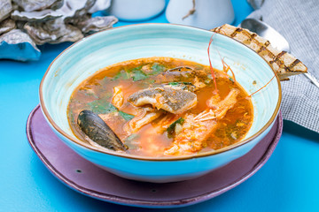 fish soup with seafood