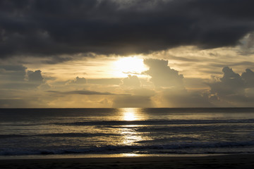 Golden Sunrise on Beach in Costa Rica