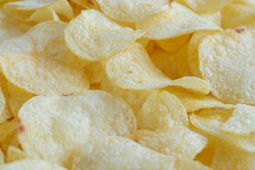 crispy potato chips snack texture background