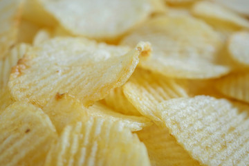 crispy potato chips snack texture background