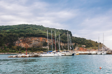 Fototapeta na wymiar Boats in the Gulf of La Spezia. Porto Venere. Liguria, Italy.