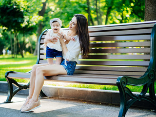 Mother with baby at outdoor