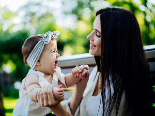 Mother with baby at outdoor