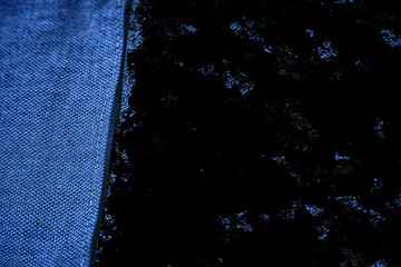 Dirty grunge Ultra blue Linen fabric surface for mock-up or designer use, book cover sample, swatch