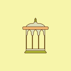 alcove colored field outline icon. Element of Arabian culture icon for mobile concept and web apps. Field outline alcove icon can used for web and mobile