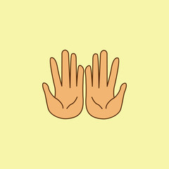 Fototapeta na wymiar pleading hands colored field outline icon. Element of Arabian culture icon for mobile concept and web apps. Field outline pleading hands icon can used for web and mobile