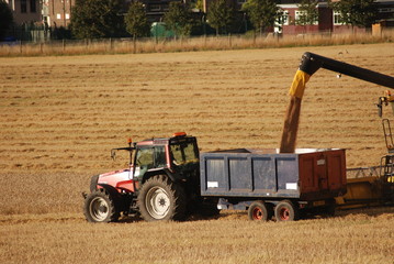 Farming vehicles in action
