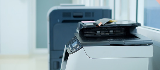 Printer scanner or laser copy machine in office