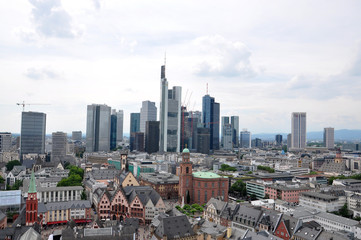 Fototapeta na wymiar Frankfurt vity view