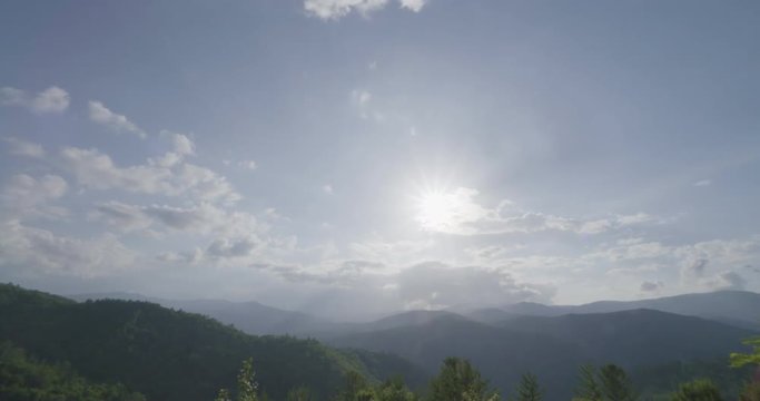 a mountain time-lapse in the blue ridge mountains