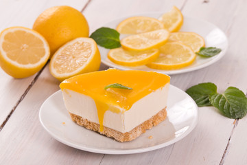 Lemon cheesecake.