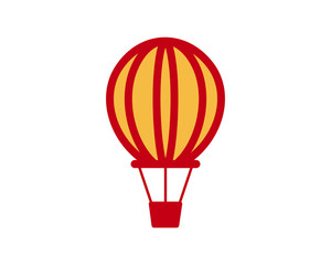 Fototapeta premium hot air balloon vehicle transport transportation conveyance logo image vector icon