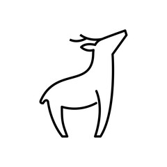 deer standing silhouette illustration